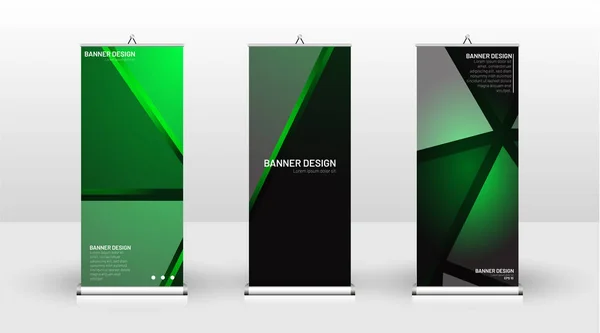 Design de modelo de banner vertical. pode ser usado para brochuras, enseada — Vetor de Stock