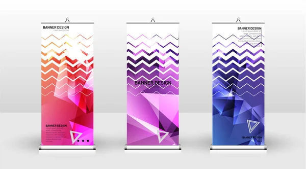 Diseño de plantilla de banner vertical. se puede utilizar para folletos, cala — Vector de stock