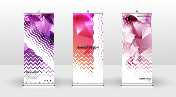 Design de modelo de banner vertical. pode ser usado para brochuras, enseada — Vetor de Stock