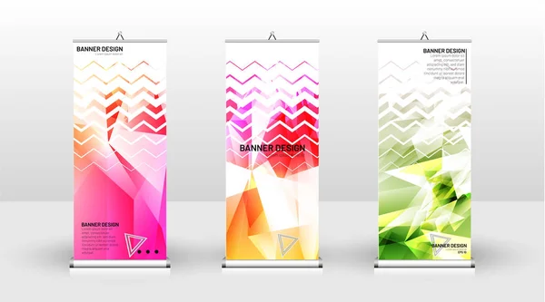 Diseño de plantilla de banner vertical. se puede utilizar para folletos, cala — Vector de stock