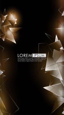 Dikey üçgen arka plan. 3b üçgenlerin soyut kompozisyonu. Modern geometrik arka planlar siyah izole