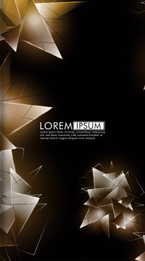 Dikey üçgen arka plan. 3b üçgenlerin soyut kompozisyonu. Modern geometrik arka planlar siyah izole