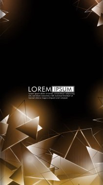 Dikey üçgen arka plan. 3b üçgenlerin soyut kompozisyonu. Modern geometrik arka planlar siyah izole