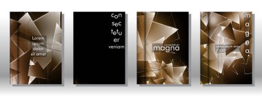 kitap ışık Üçgen arka plan kapağı ayarlayın. 3b üçgenlerin soyut kompozisyonu. Modern geometrik arka planlar siyah izole