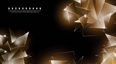 çakışan parlayan üçgenler ile soyut arka plan. izole siyah arka plan. eps 10 vektör illüstrasyon