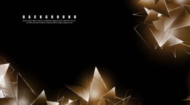 çakışan parlayan üçgenler ile soyut arka plan. izole siyah arka plan. eps 10 vektör illüstrasyon