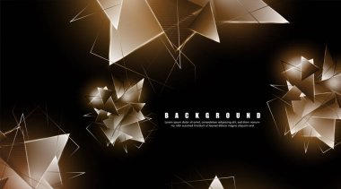 çakışan parlayan üçgenler ile soyut arka plan. izole siyah arka plan. eps 10 vektör illüstrasyon