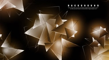 çakışan parlayan üçgenler ile soyut arka plan. izole siyah arka plan. eps 10 vektör illüstrasyon
