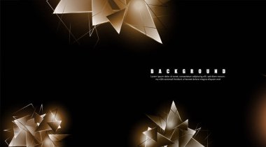 çakışan parlayan üçgenler ile soyut arka plan. izole siyah arka plan. eps 10 vektör illüstrasyon