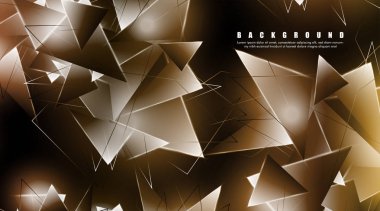 çakışan parlayan üçgenler ile soyut arka plan. izole siyah arka plan. eps 10 vektör illüstrasyon