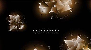 çakışan parlayan üçgenler ile soyut arka plan. izole siyah arka plan. eps 10 vektör illüstrasyon