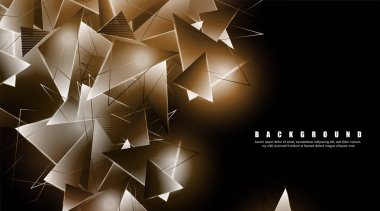 çakışan parlayan üçgenler ile soyut arka plan. izole siyah arka plan. eps 10 vektör illüstrasyon