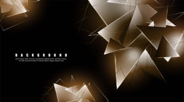 çakışan parlayan üçgenler ile soyut arka plan. izole siyah arka plan. eps 10 vektör illüstrasyon