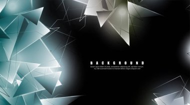 çakışan parlayan üçgenler ile soyut arka plan. izole siyah arka plan. eps 10 vektör illüstrasyon