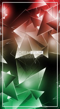 Dikey üçgen arka plan. 3b üçgenlerin soyut kompozisyonu. Modern geometrik arka planlar siyah izole