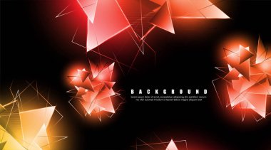 çakışan parlayan üçgenler ile soyut arka plan. izole siyah arka plan. eps 10 vektör illüstrasyon