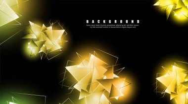 çakışan parlayan üçgenler ile soyut arka plan. izole siyah arka plan. eps 10 vektör illüstrasyon