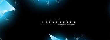 çakışan parlayan mavi üçgenler ile soyut arka plan. izole siyah arka plan. eps 10 vektör illüstrasyon