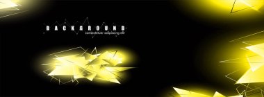 çakışan parlayan altın üçgenler ile soyut arka plan. izole siyah arka plan. eps 10 vektör illüstrasyon