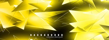 çakışan parlayan altın üçgenler ile soyut arka plan. izole siyah arka plan. eps 10 vektör illüstrasyon