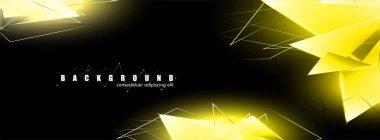 çakışan parlayan altın üçgenler ile soyut arka plan. izole siyah arka plan. eps 10 vektör illüstrasyon