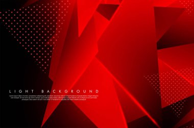 Üçgen arka plan. 3b üçgenlerin soyut kompozisyonu. Modern geometrik kırmızı arka plan yalıtımlı siyah