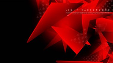 Üçgen arka plan. 3b üçgenlerin soyut kompozisyonu. Modern geometrik kırmızı arka plan yalıtımlı siyah