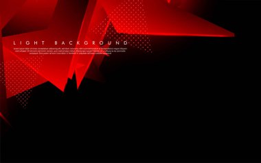 Üçgen arka plan. 3b üçgenlerin soyut kompozisyonu. Modern geometrik kırmızı arka plan yalıtımlı siyah