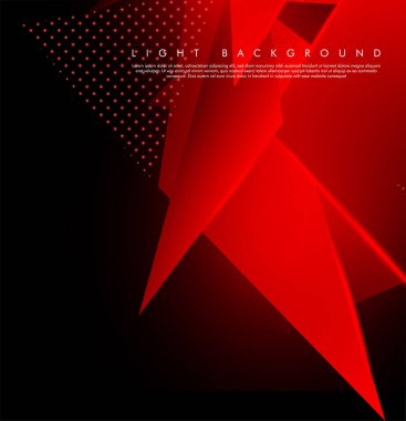 Üçgen arka plan. 3b üçgenlerin soyut kompozisyonu. Modern geometrik kırmızı arka plan yalıtımlı siyah