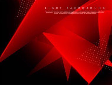 Üçgen arka plan. 3b üçgenlerin soyut kompozisyonu. Modern geometrik kırmızı arka plan yalıtımlı siyah