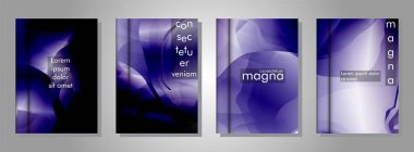Kitap kapağı arka planlar Vektör koleksiyonu. eps vektör tasarım 10 illüstrasyon. mor degrade dalga rengi