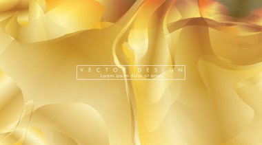 Altın sarısı arka plan Dalga deseni ve gradasyon vektör illüstrasyon. eps 10