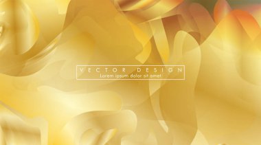 Altın sarısı arka plan Dalga deseni ve gradasyon vektör illüstrasyon. eps 10