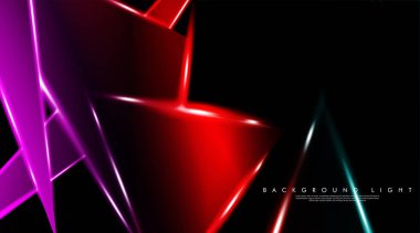 Parlak üçgenler bir fon ile modern teknoloji tasarımı. Tasarım arka planınız için uygun vektör çizimi