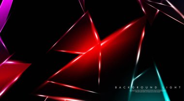 Parlak üçgenler bir fon ile modern teknoloji tasarımı. Tasarım arka planınız için uygun vektör çizimi