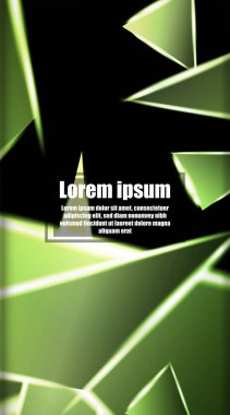 dikey soyut tasarım. Parlak üçgen shap arka plan