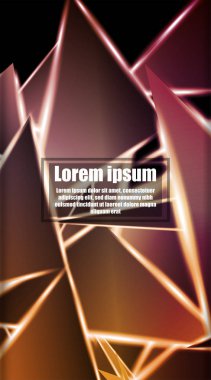 dikey soyut tasarım. Parlak üçgen shap arka plan