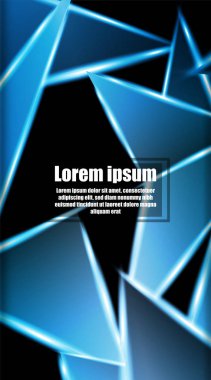 dikey soyut tasarım. Parlak üçgen shap arka plan