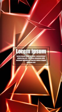 dikey soyut tasarım. Parlak üçgen shap arka plan