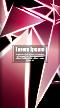 dikey soyut tasarım. Parlak üçgen shap arka plan