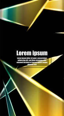 dikey soyut tasarım. Parlak üçgen shap arka plan