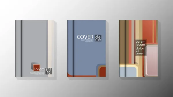 Collection vectorielle de fonds de couverture de livres. eps 10 illustrations vectorielles — Image vectorielle