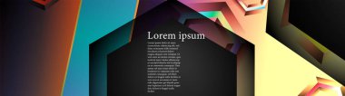 Renkli altıgen arka planlara sahip vektör afişleri. herhangi bir arka plan için uygundur. metniniz için siyah boş alan