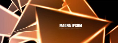 Parlak üçgen şekil vektör tasarım afişarka planı. tasarım arka planınız için uygun