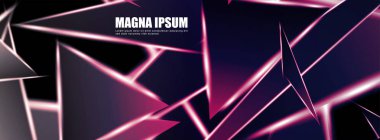 Parlak üçgen şekil vektör tasarım afişarka planı. tasarım arka planınız için uygun