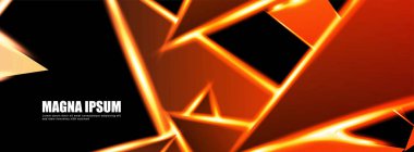 Parlak üçgen şekil vektör tasarım afişarka planı. tasarım arka planınız için uygun