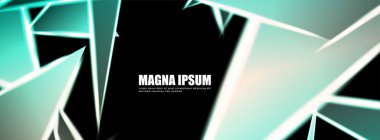 Parlak üçgen şekil vektör tasarım afişarka planı. tasarım arka planınız için uygun