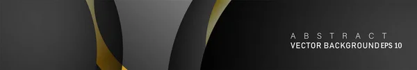 Design dello sfondo vettoriale che si sovrappone ai gradienti di colore dell'anello d'oro sui cerchi spaziali neri per il design di testo e sfondo — Vettoriale Stock