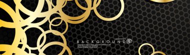 örtüşen altın daireler, reklamlar için arka plan tasarımları, ve benzeri vektör afiş. eps 10