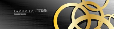 örtüşen altın daireler, reklamlar için arka plan tasarımları, ve benzeri vektör afiş. eps 10